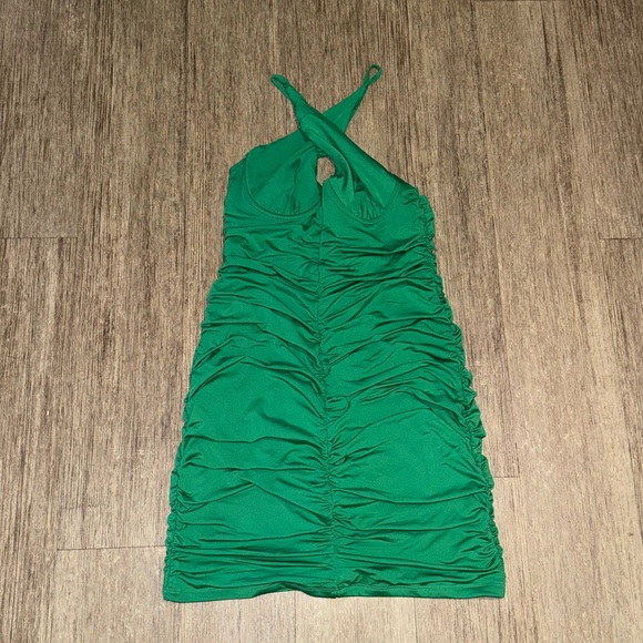 Hello Molly Green Rushed Dress - US 6 - Picture 4 of 4